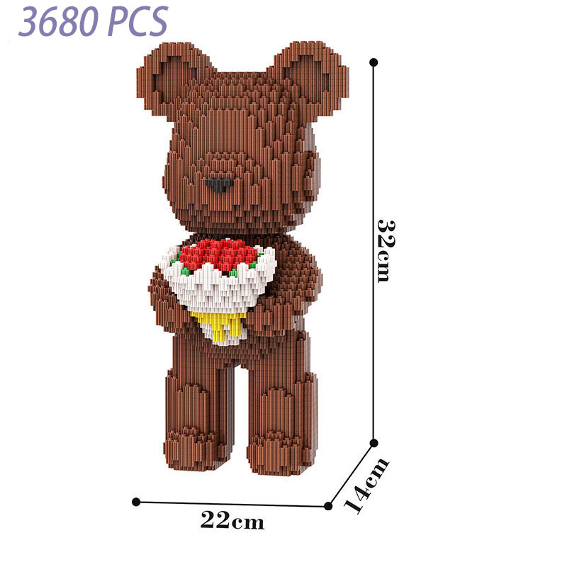 Japan Medicom Bearbrick Building Blocks Gloomy Model Action Figure Colorful Basquiat Sculpture Statue Painting Bear Toy Boy Girl