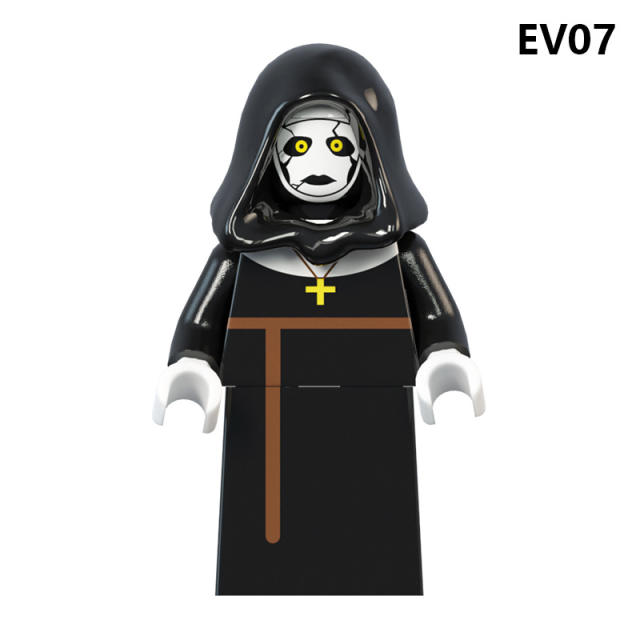 EV07 American Horror Movies The Nun Valak Minifigs Building Blocks The Conjuring Series Halloween Zombies Model Ghost Toys Boys