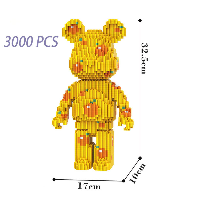 Japan Medicom Bearbrick Building Blocks Gloomy Model Action Figure Colorful Basquiat Sculpture Statue Painting Bear Toy Boy Girl