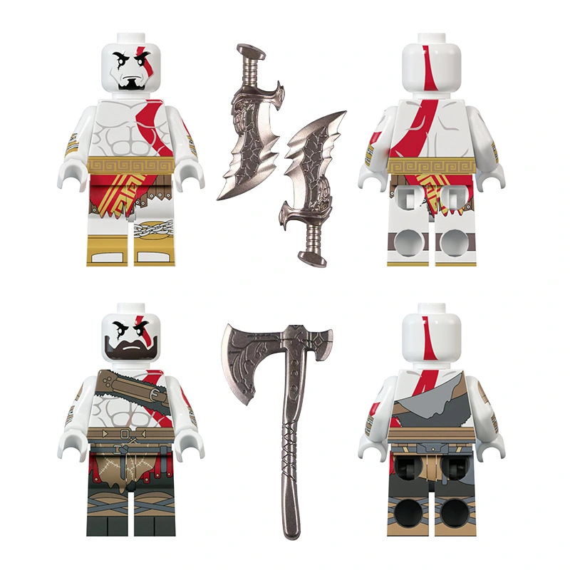 EV03 EV04 God of War Game Series Kratos Minifigs Building Blocks Weapon  Blade Of Chaos Leviathan's Ax Zeus Callisto Toys Boys
