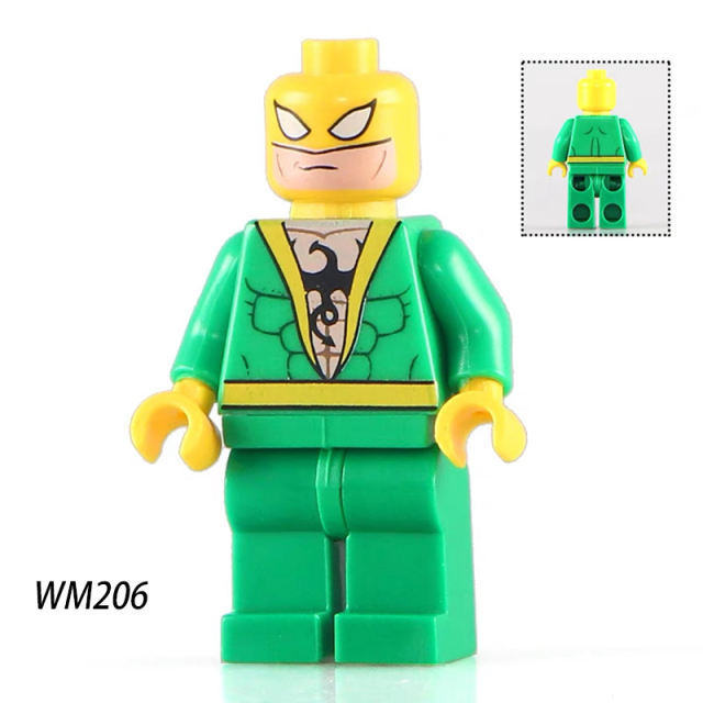 WM206 Green Iron Fist Action Figures Sliver Future DC Building Blocks Movie Compatible Collection Children Gifts Birthday Toys