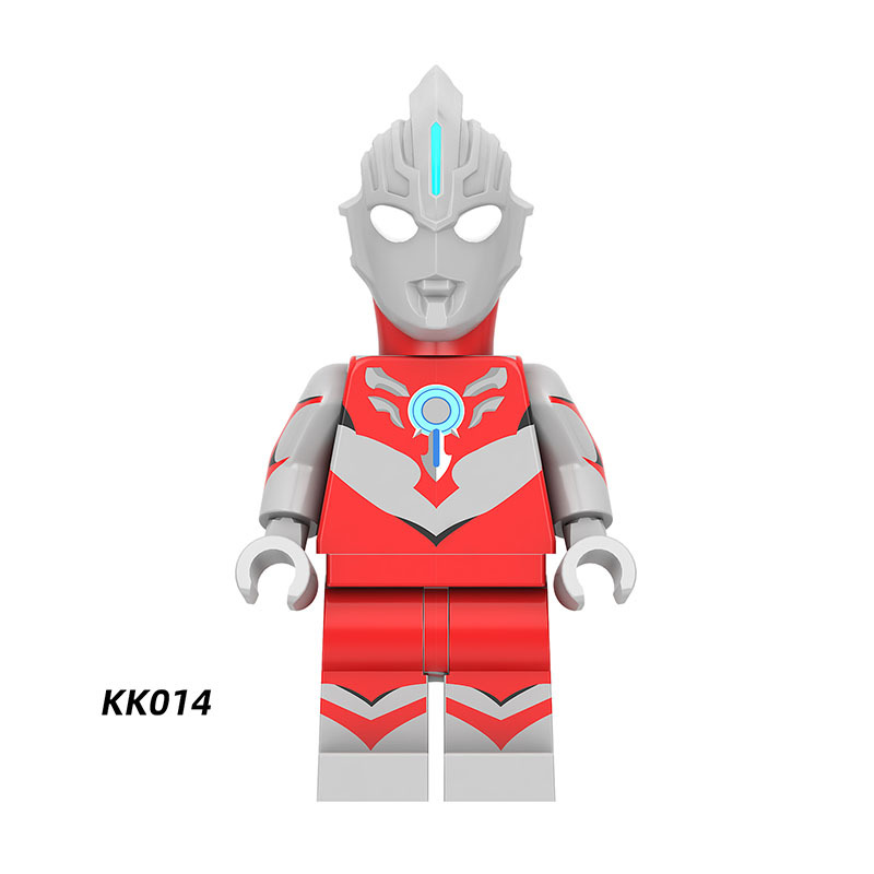 YKK02 Ultraman Series Minifigs Building Blocks Japanese Science Fiction Film Zoffy Jack Ultra Seven Taro Superheroes Astra Toys