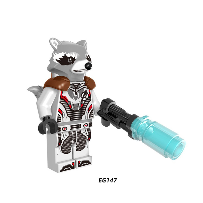 EG18015 American DC Comics Superheroes Series Minifigs Builiding Blocks Marvel Deadpool Batman Harley Quinn Weapon Gun Cloak Toys