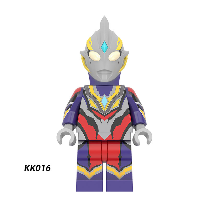 YKK02 Ultraman Series Minifigs Building Blocks Japanese Science Fiction Film Zoffy Jack Ultra Seven Taro Superheroes Astra Toys
