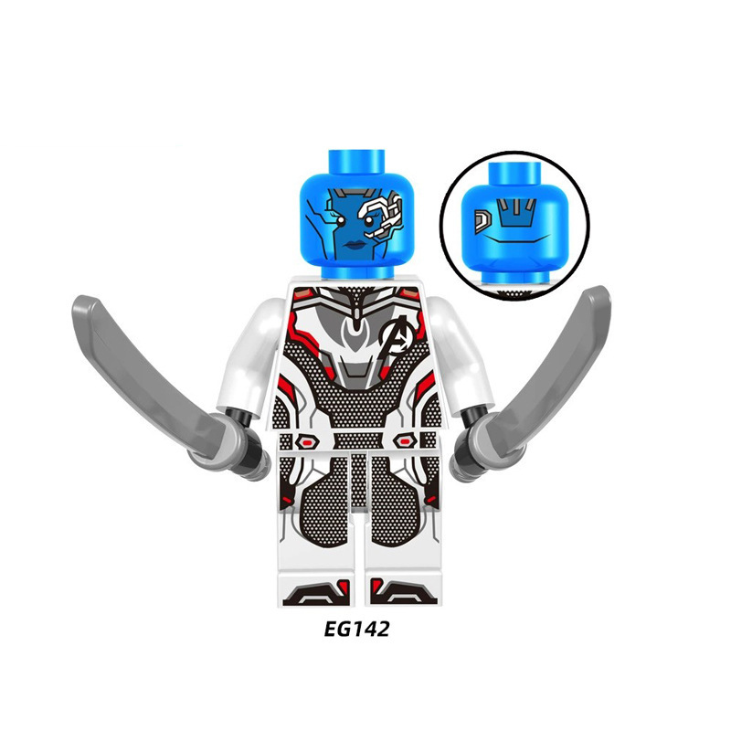 EG18015 American DC Comics Superheroes Series Minifigs Builiding Blocks Marvel Deadpool Batman Harley Quinn Weapon Gun Cloak Toys
