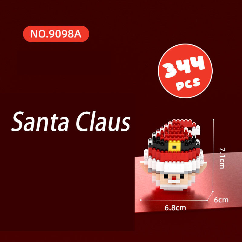 MOC City Christmas Series Building Blocks Santa Claus Bear Snowman Elk Socks Model Assemble Winter Festival Toys Girls Gifs Boys