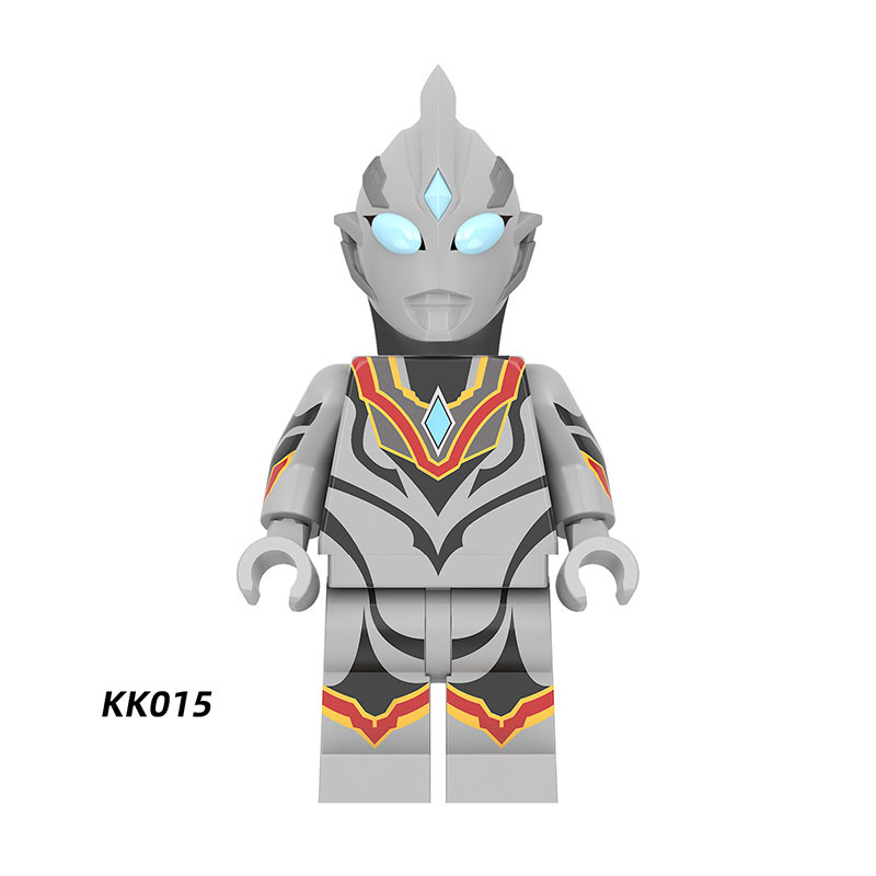 YKK02 Ultraman Series Minifigs Building Blocks Japanese Science Fiction Film Zoffy Jack Ultra Seven Taro Superheroes Astra Toys