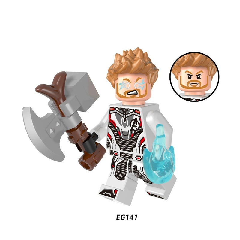 EG18015 American DC Comics Superheroes Series Minifigs Builiding Blocks Marvel Deadpool Batman Harley Quinn Weapon Gun Cloak Toys