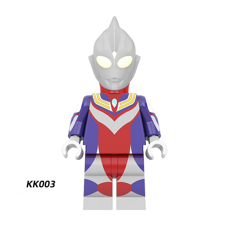 YKK01 Japanese Science Fiction Film Ultraman Series Minifigs Building Blocks Zoffy Jack Ultra Seven Taro Superheroes Astra Toys