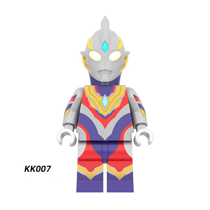 YKK01 Japanese Science Fiction Film Ultraman Series Minifigs Building Blocks Zoffy Jack Ultra Seven Taro Superheroes Astra Toys