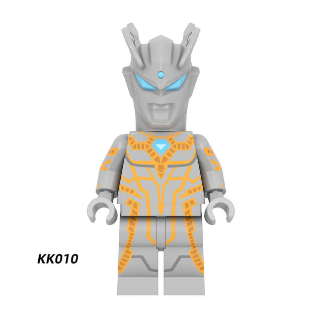 YKK02 Ultraman Series Minifigs Building Blocks Japanese Science Fiction Film Zoffy Jack Ultra Seven Taro Superheroes Astra Toys