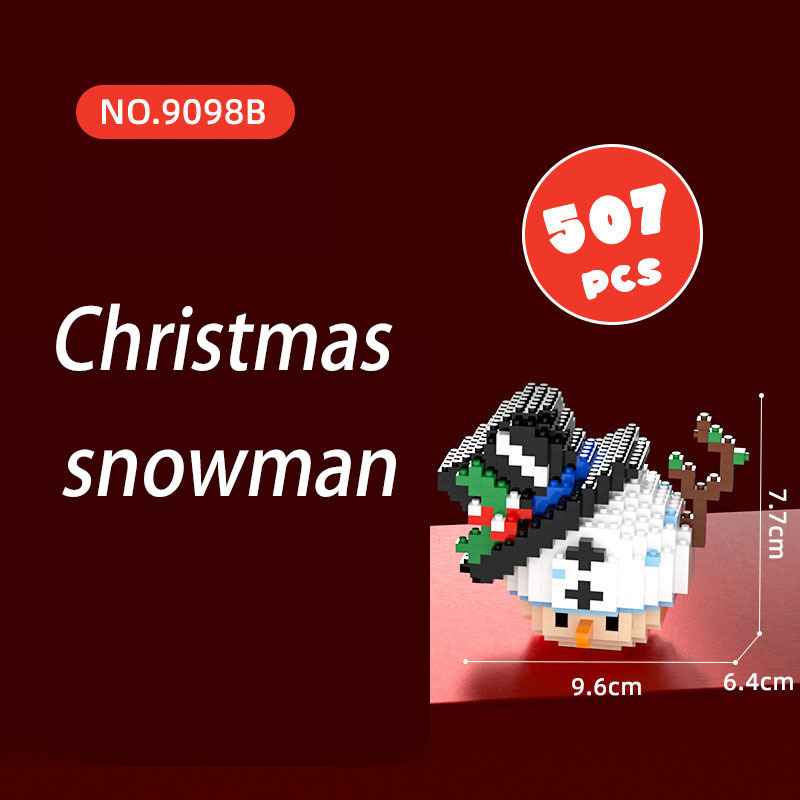 MOC City Christmas Series Building Blocks Santa Claus Bear Snowman Elk Socks Model Assemble Winter Festival Toys Girls Gifs Boys