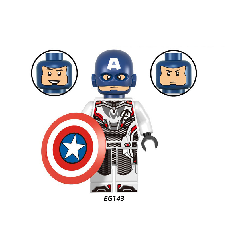 EG18015 American DC Comics Superheroes Series Minifigs Builiding Blocks Marvel Deadpool Batman Harley Quinn Weapon Gun Cloak Toys