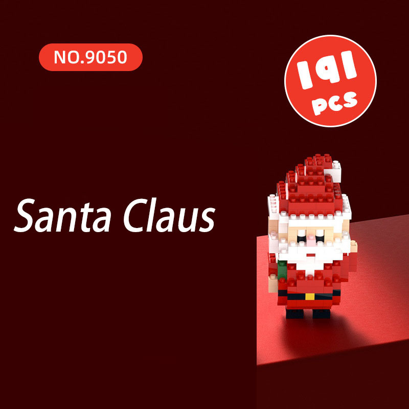 MOC City Christmas Series Building Blocks Santa Claus Bear Snowman Elk Socks Model Assemble Winter Festival Toys Girls Gifs Boys