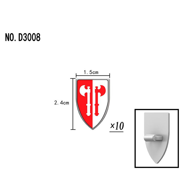 D3006-D3011 Medieval Series England Civil Wars Of The Roses Shield Building Blocks Army Soldiers Knight Infantry Sword Shield Helmet Boy Toy
