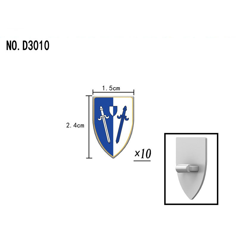 D3006-D3011 Medieval Series England Civil Wars Of The Roses Shield Building Blocks Army Soldiers Knight Infantry Sword Shield Helmet Boy Toy