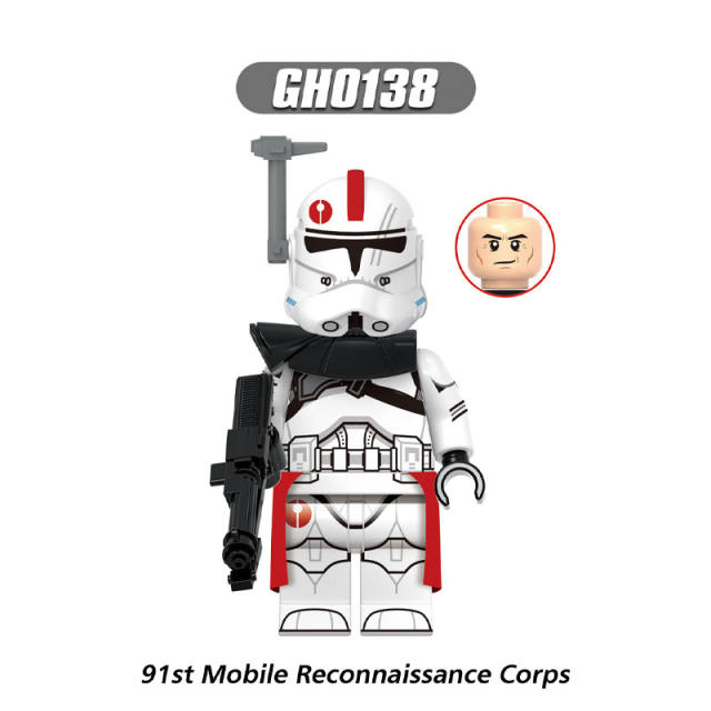 G0118 Star Wars Series Minifigs Building Blocks Superheroes Captain Keeli Coruscant Arc Trooper Hardcase Weapon Lightsaber Toys