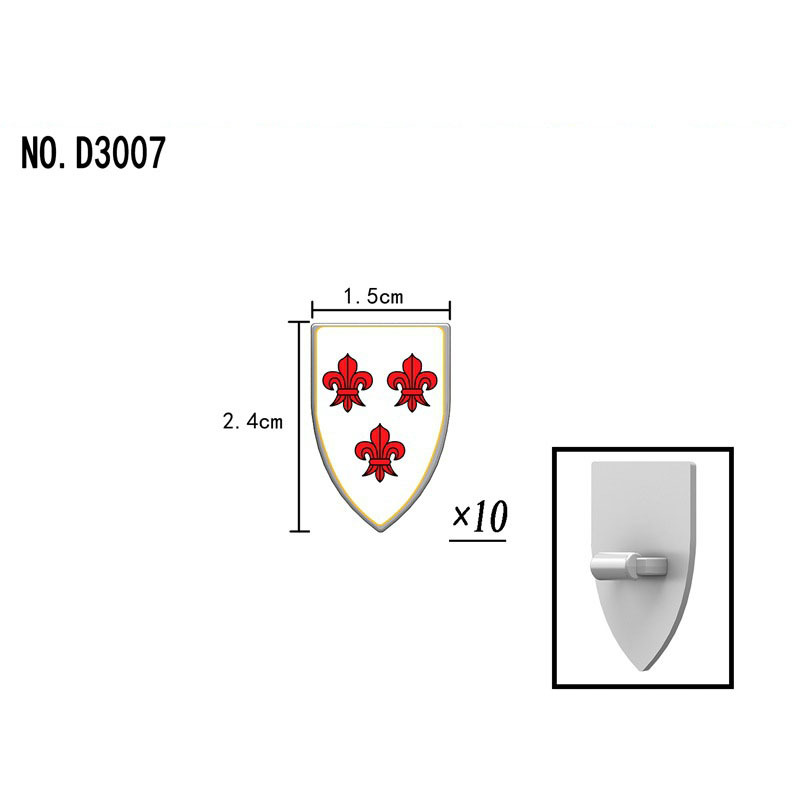 D3006-D3011 Medieval Series England Civil Wars Of The Roses Shield Building Blocks Army Soldiers Knight Infantry Sword Shield Helmet Boy Toy