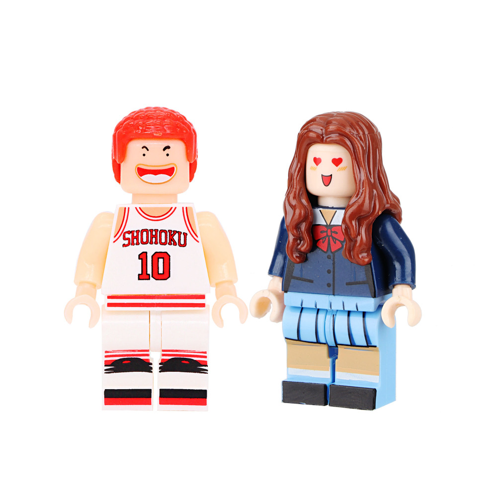 T689 T690 SLAM DUNK Minifigs Building Blocks Hanamichi Sakuragi Haruko Akagi Takenori Bricks Models Toys Gifts For Children