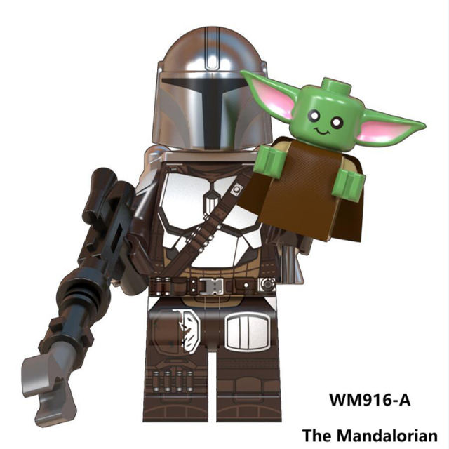 WM916A Star War Series Mandalorian Action Figures Yoda Baby Building Blocks Model Collection Children Gifts Birthday Toys