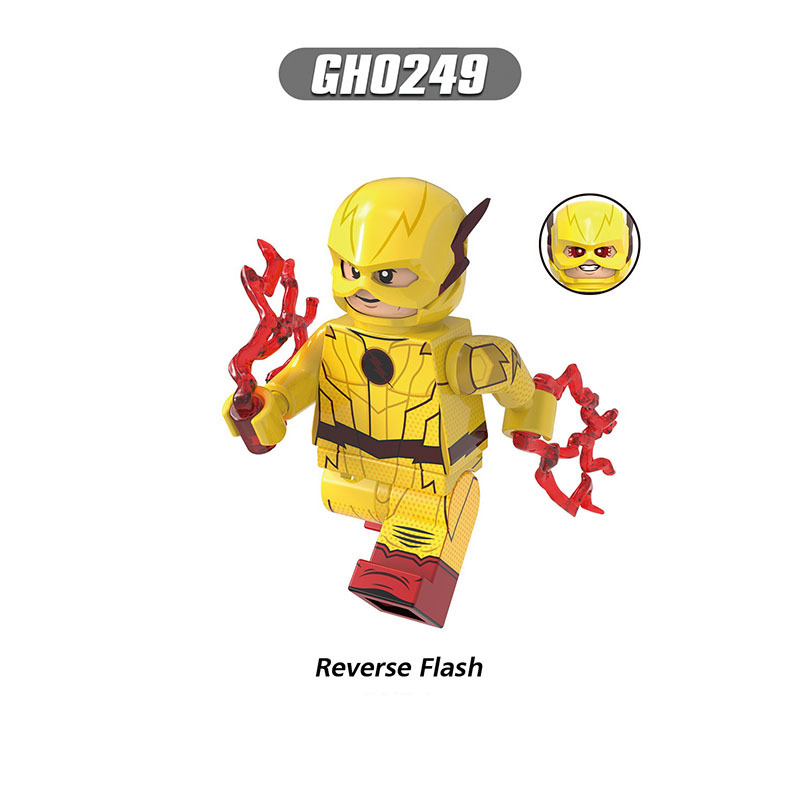 G0132 American DC Comics Superheroes Series The Flash Minifigs Builiding Blocks Marvel Jocker Batman Harley Quinn Weapon Gun Toy