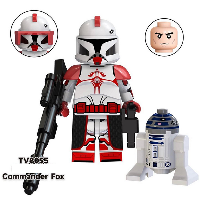 TV6108 Star Wars Series Minifigs Building Blocks Commander Fox Bomb Squad Clone Trooper Shadow Model Ameican Action Toys Gifts