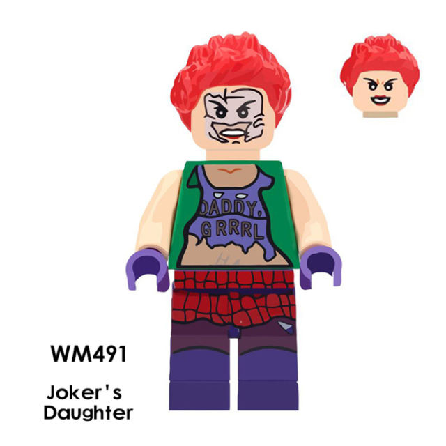 WM491 Marvel Hero Series Clown Daughter Action Figures Duela Dent DC Batman Movie Minifigs Building Blocks Children Gifts Toys