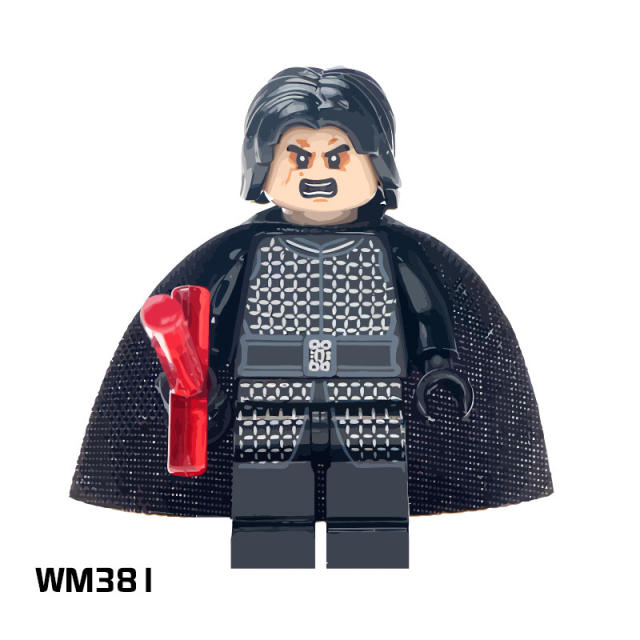 WM381 Star Wars Series Jedi Knight Action Figures George Lucas Movie Science Fiction Minifigs Building Blocks Children Gifts Toys