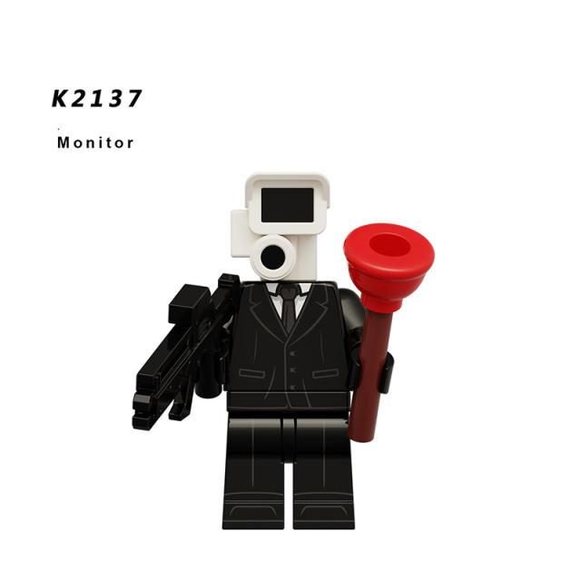 KDL818 Web Anime Series Monitor Minifigs Building Blocks Sound Man TV Person Weapon Gun Swords Chainsaw Toys Boys