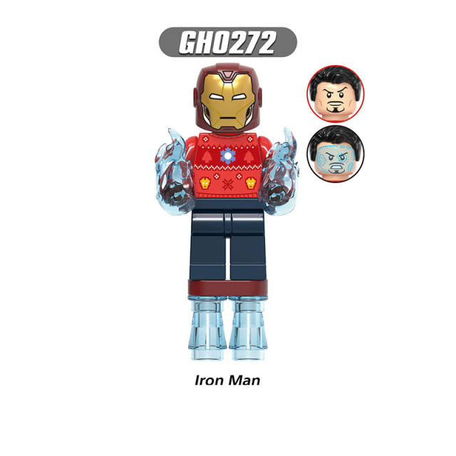 G0135 Christmas Series American DC Comics Superheroes Minifigs Builiding Blocks Bruce Wayne Spider Man Mandalorian Toy Boys Gift