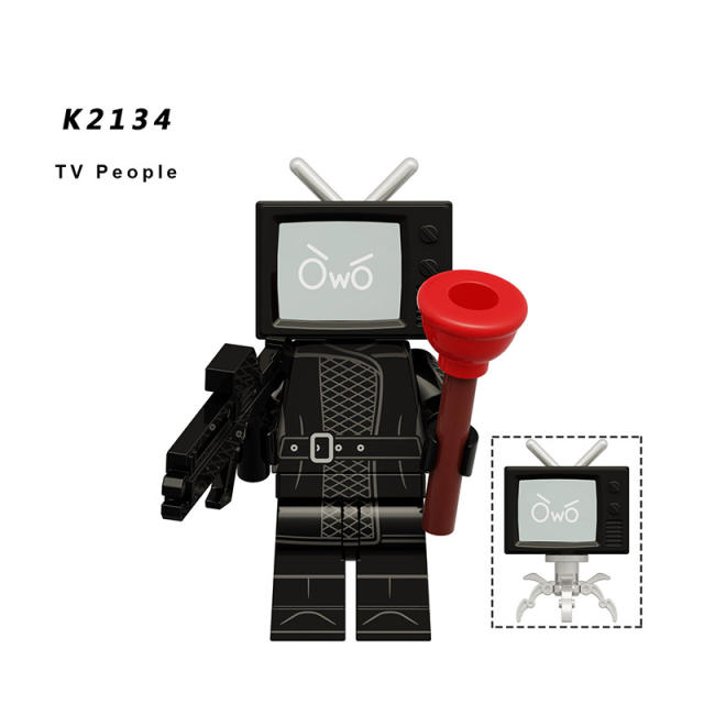 KDL818 Web Anime Series Monitor Minifigs Building Blocks Sound Man TV Person Weapon Gun Swords Chainsaw Toys Boys