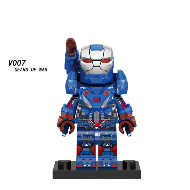 V003 V006 V007 Superheroes The Avengers Minifigs Building Blocks War Machine Robert Bruce Banner Marvel Comics Assembly Toys Boy