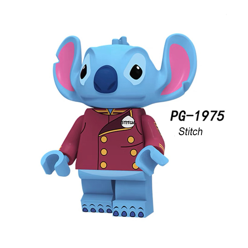 PG8255 Disney Cartoon Minifigs Stitch Building Blocks Minnie Mouse Mickey Mouse Tang Duck Model Chillderen Toys Education Gifts