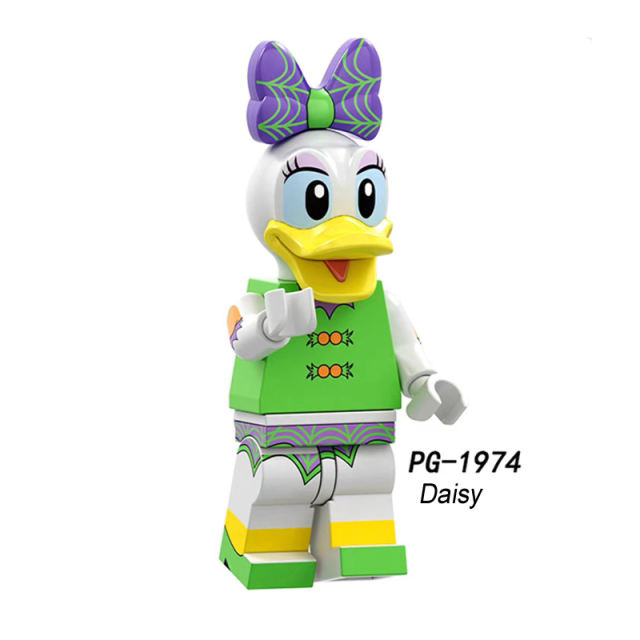 PG8255 Disney Cartoon Minifigs Stitch Building Blocks Minnie Mouse Mickey Mouse Tang Duck Model Chillderen Toys Education Gifts