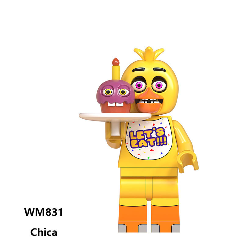 WM6074 Game Five Nights at Freddy Chica Bonnie Action Figures Building Blocks Foxy Minifigs Collection Children Birthday Gifts Toys