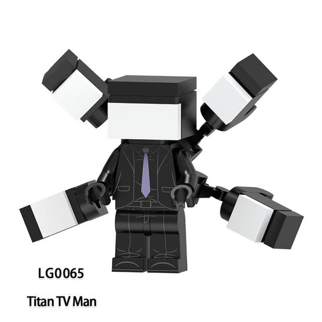 LG1009 Web Anime Series Monitor Minifigs Building Blocks Sound Man TV Person Weapon Gun Swords Chainsaw Toys Boys