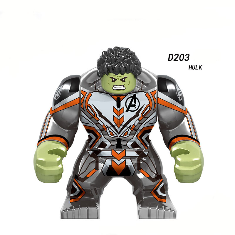 D202 America Disney Marvel superhero series Big Hulk Minifigurs Building Blocks Avengers Thanos Action Iron Models Toys Gift