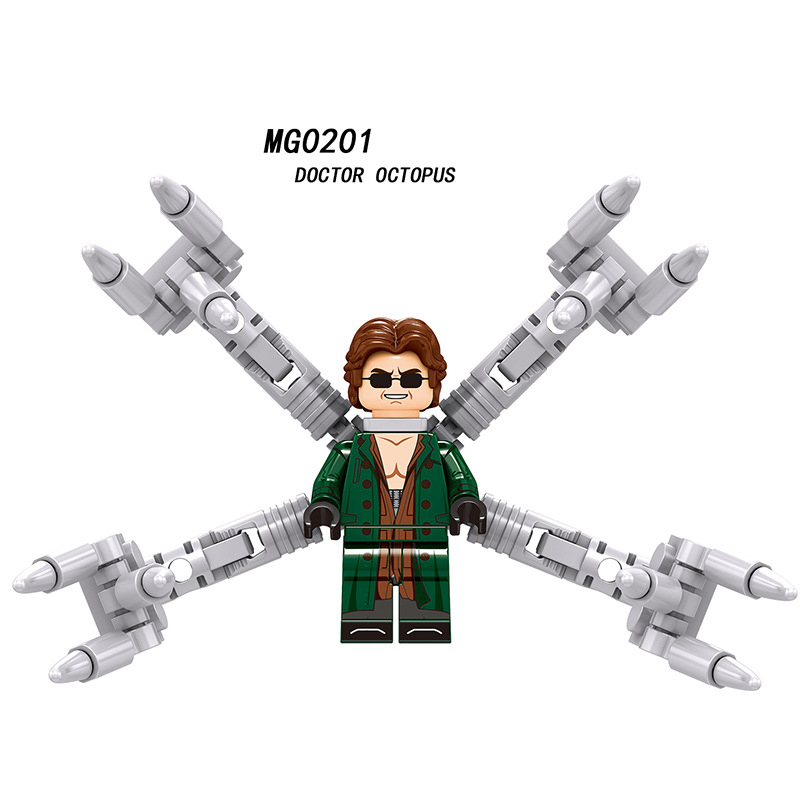 MG0201 MG0203 Marvel Superhero Villain Doc Ock Action Figures Building Blocks Doctor Octopus Building Blocks Kids Gifts Toys
