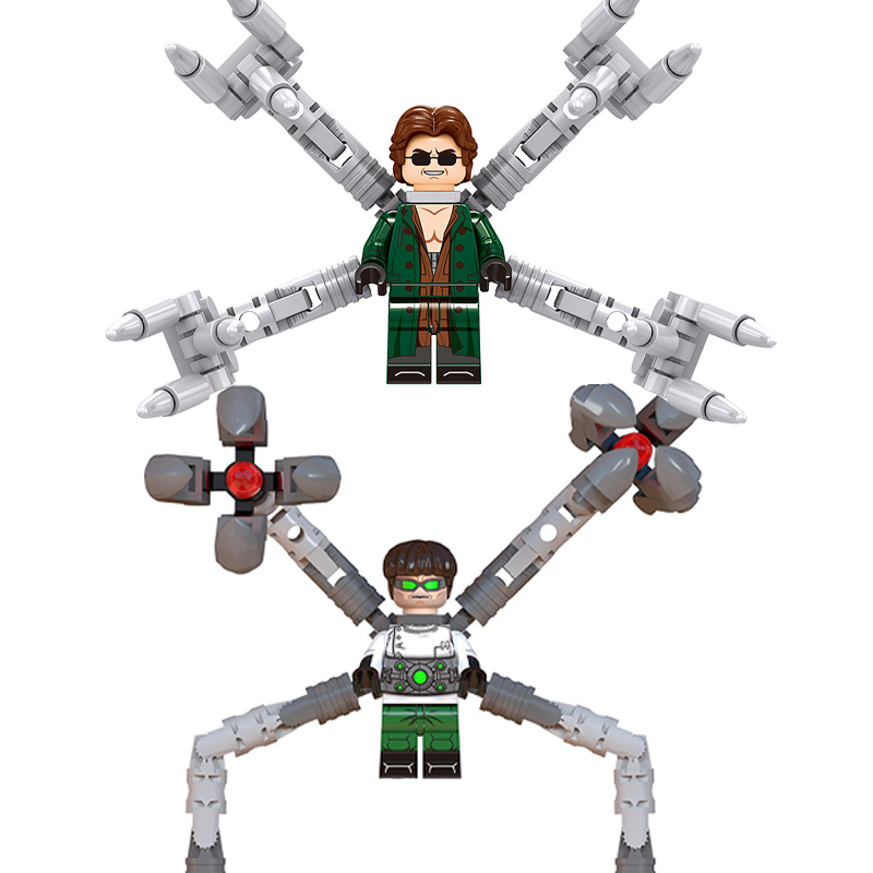 MG0201 MG0203 Marvel Superhero Villain Doc Ock Action Figures Building Blocks Doctor Octopus Building Blocks Kids Gifts Toys