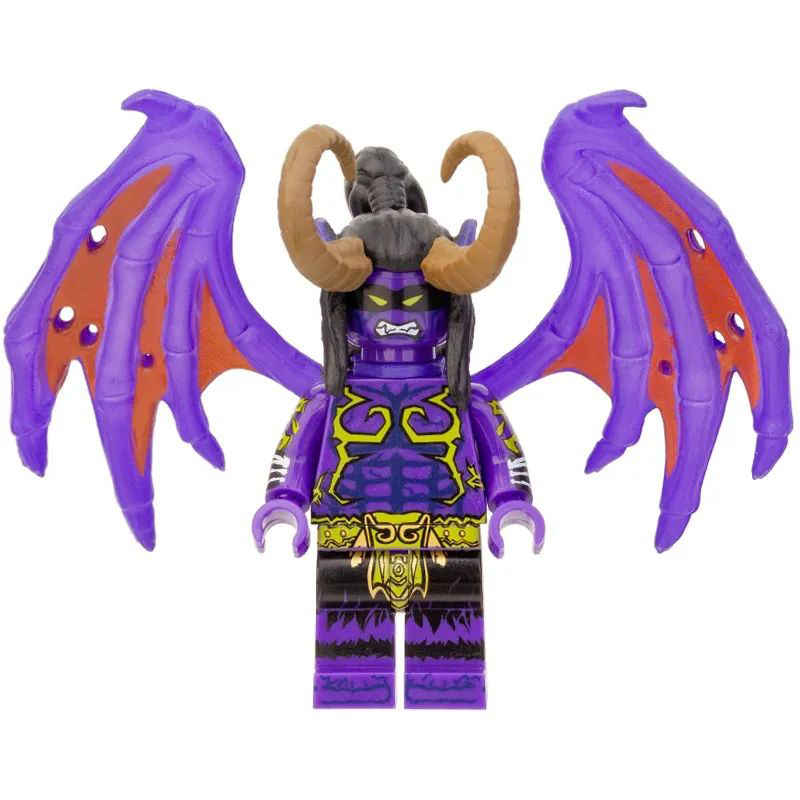 DL002 WarcraftⅢ Game Series Illidan Stormrage Minifigs Building Blocks Frozen Throne Weapon Swing Horn Accessories Toys Boy Gift