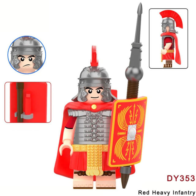 Medieval Series Ancient Roman Minifigs Building Blocks Centurion Wolf Number One Bear Head Trumper Weapon Sword Shield Toys Boys