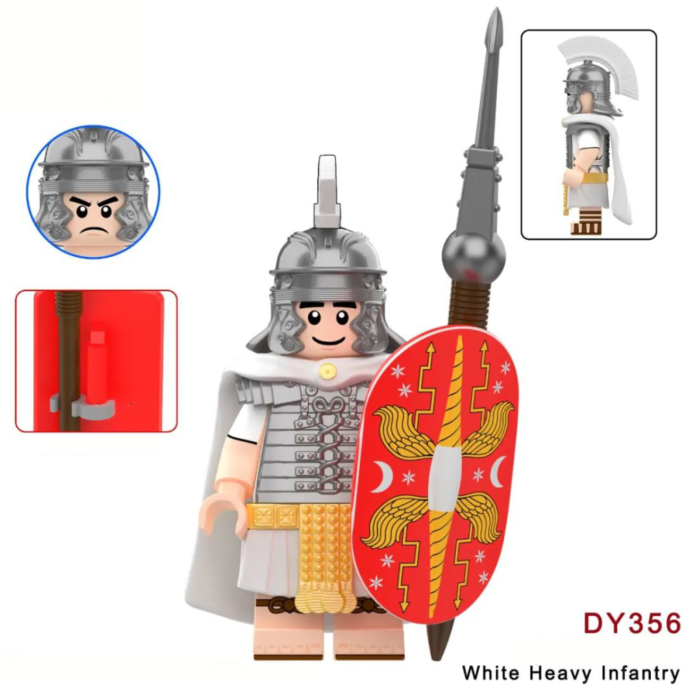Medieval Series Ancient Roman Minifigs Building Blocks Centurion Wolf Number One Bear Head Trumper Weapon Sword Shield Toys Boys