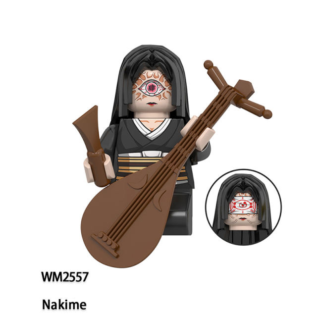 WM6163 Demon Slayer Minifigs Building Blocks Nakime Kamado Tanjirou Kaigaku Tamayo Gyokko Enmu Figures Bricks Model Prats Toys