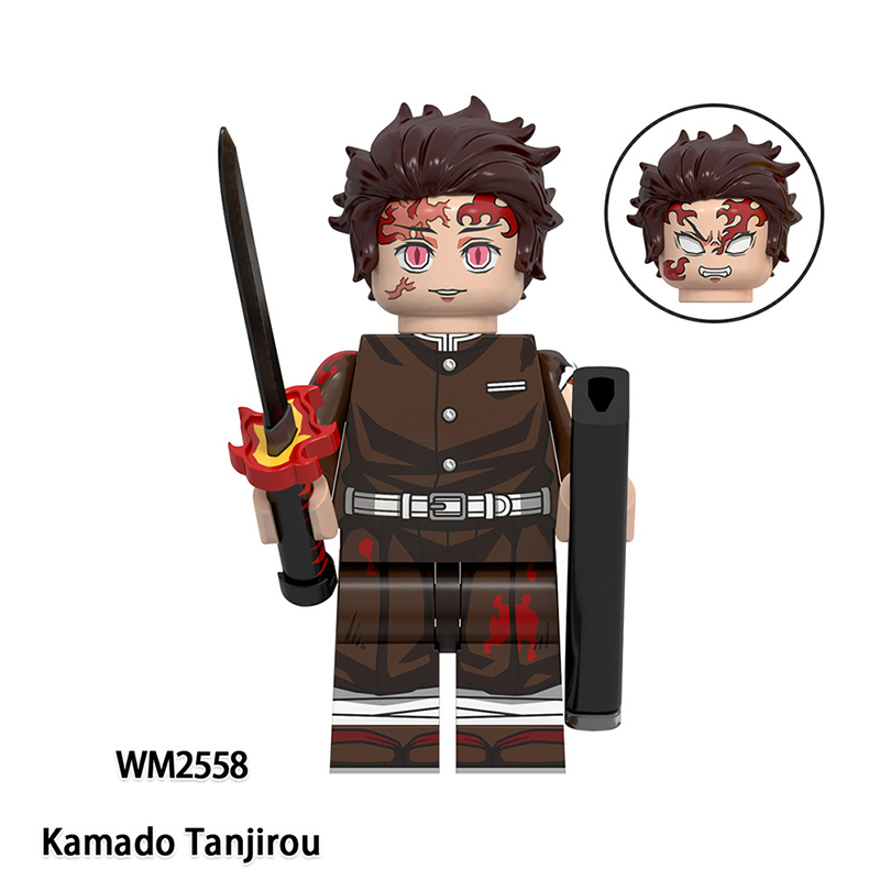 WM6163 Demon Slayer Minifigs Building Blocks Nakime Kamado Tanjirou Kaigaku Tamayo Gyokko Enmu Figures Bricks Model Prats Toys