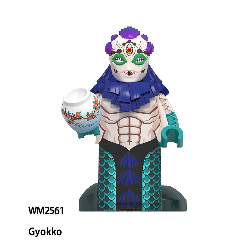 WM6163 Demon Slayer Minifigs Building Blocks Nakime Kamado Tanjirou Kaigaku Tamayo Gyokko Enmu Figures Bricks Model Prats Toys