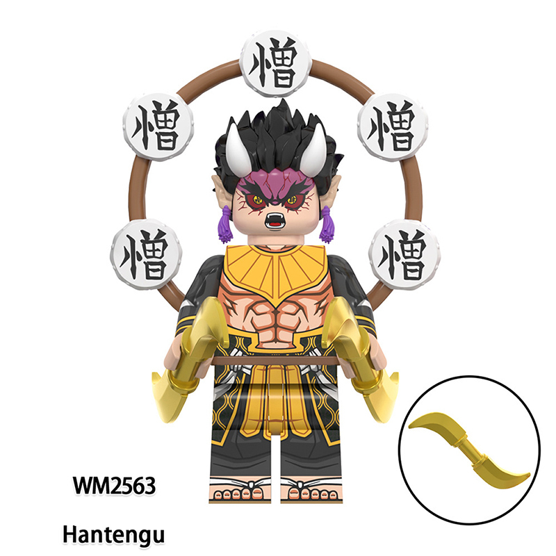 WM6163 Demon Slayer Minifigs Building Blocks Nakime Kamado Tanjirou Kaigaku Tamayo Gyokko Enmu Figures Bricks Model Prats Toys