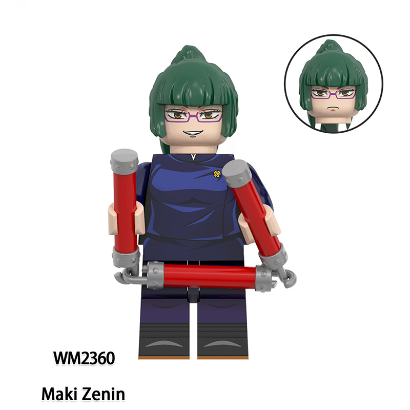 WM6140 Japanese Anime Jujutsu Kaisen Series Minifigs Building Blocks Gojo Satoru Okkotsu Yuta Character Weapon Sword Toys Gifts