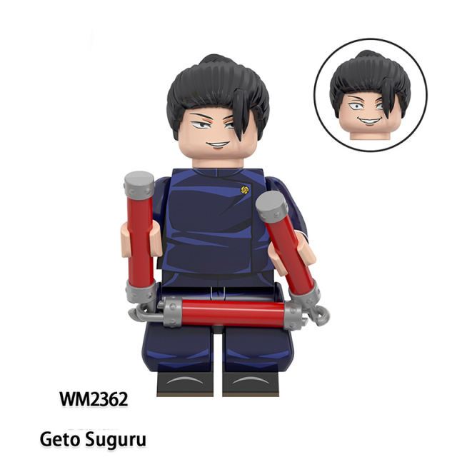 WM6140 Japanese Anime Jujutsu Kaisen Series Minifigs Building Blocks Gojo Satoru Okkotsu Yuta Character Weapon Sword Toys Gifts