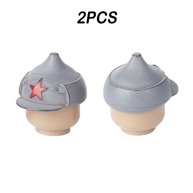 Military Tsarist Russia Bujoni hat Cap Building Blocks Soldier Figures Helmet Hat Weapon Accessory Bricks Toys Children Gifts
