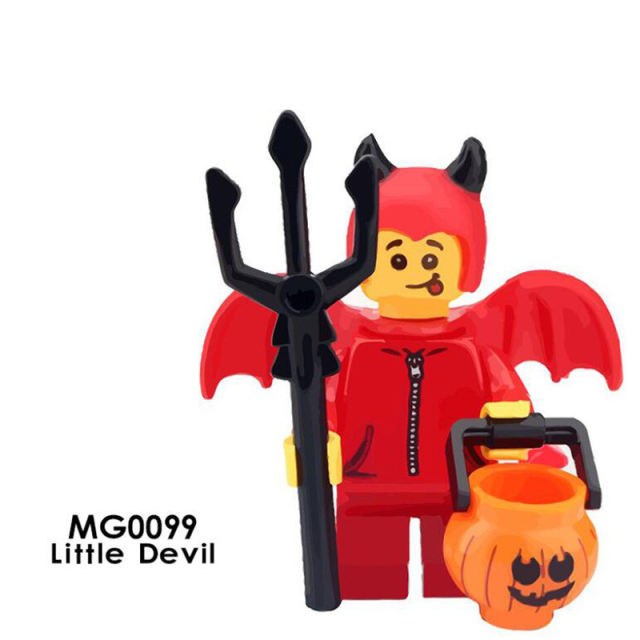 MG0099 Cartoon Little Devil Action Figures Building Blocks Movie Pumpkin Lantern Children Halloween Birthday Gifts Toys MG9001